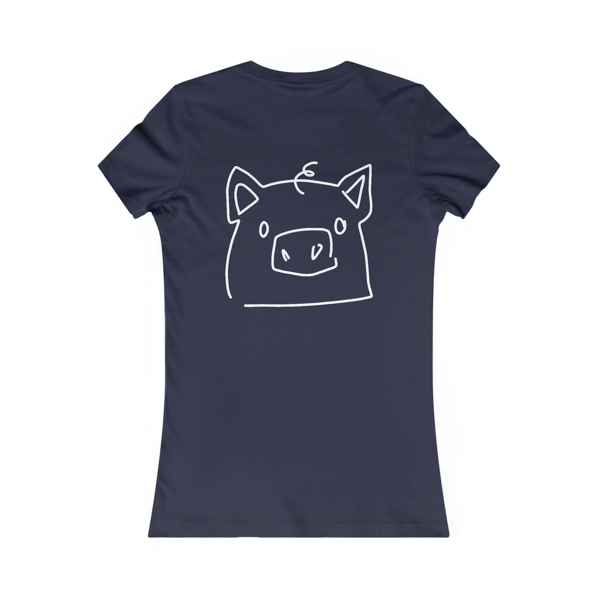 Piggy Face Women's fitted Tee - ALIQUOS