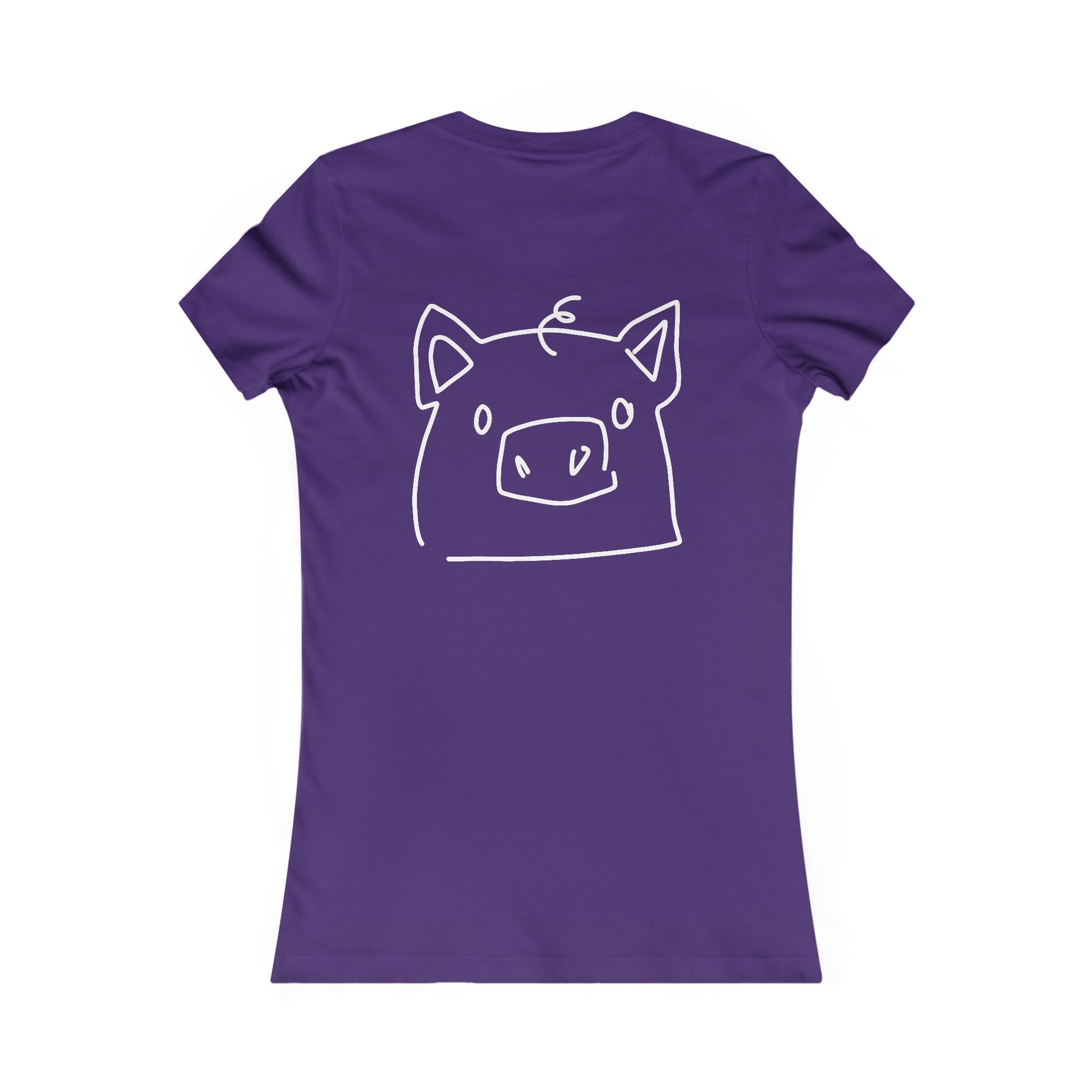 Piggy Face Women's fitted Tee - ALIQUOS