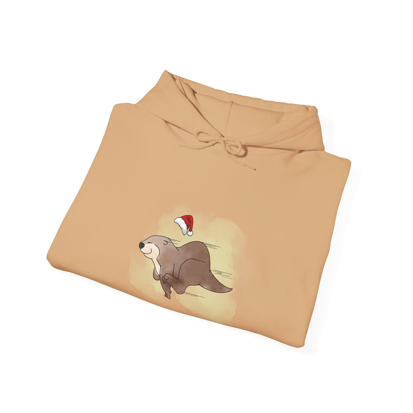 Sweat à capuche unisexe - Loutre de Noël 17 