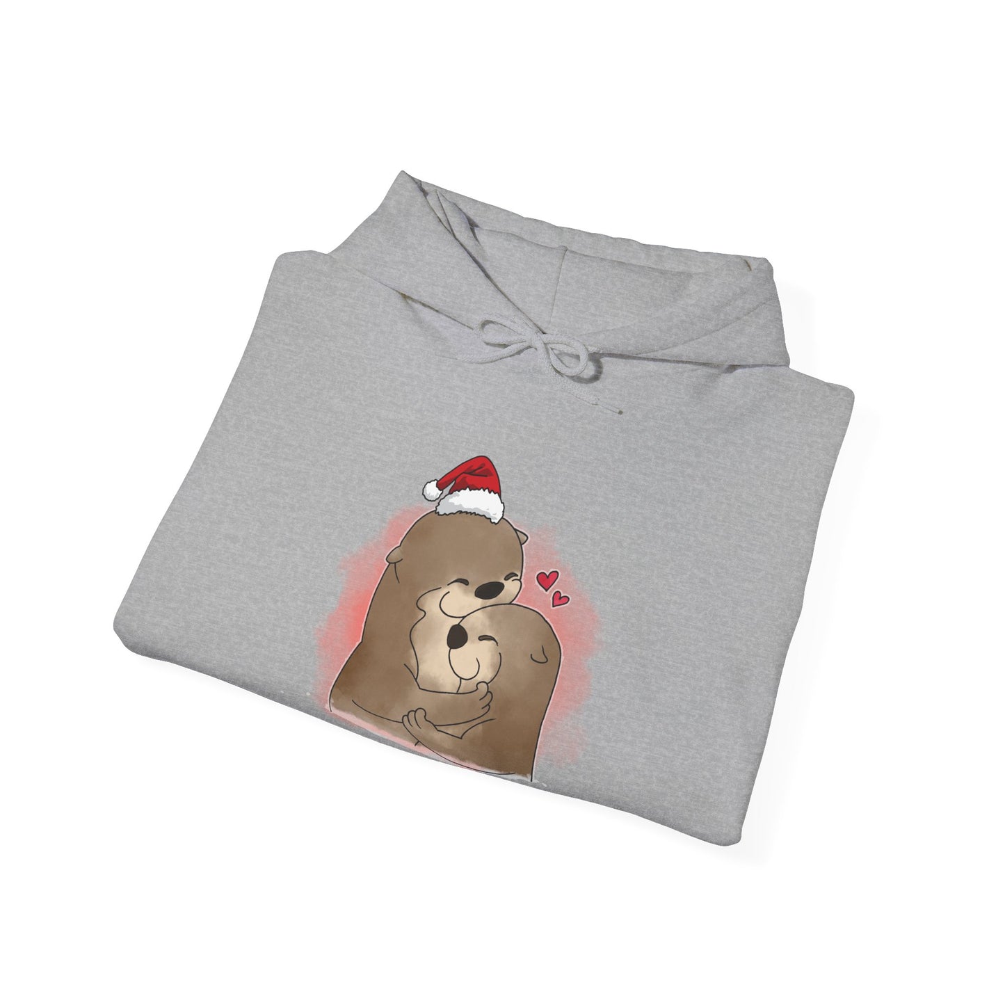 Sweat à capuche unisexe - Loutre de Noël 11 