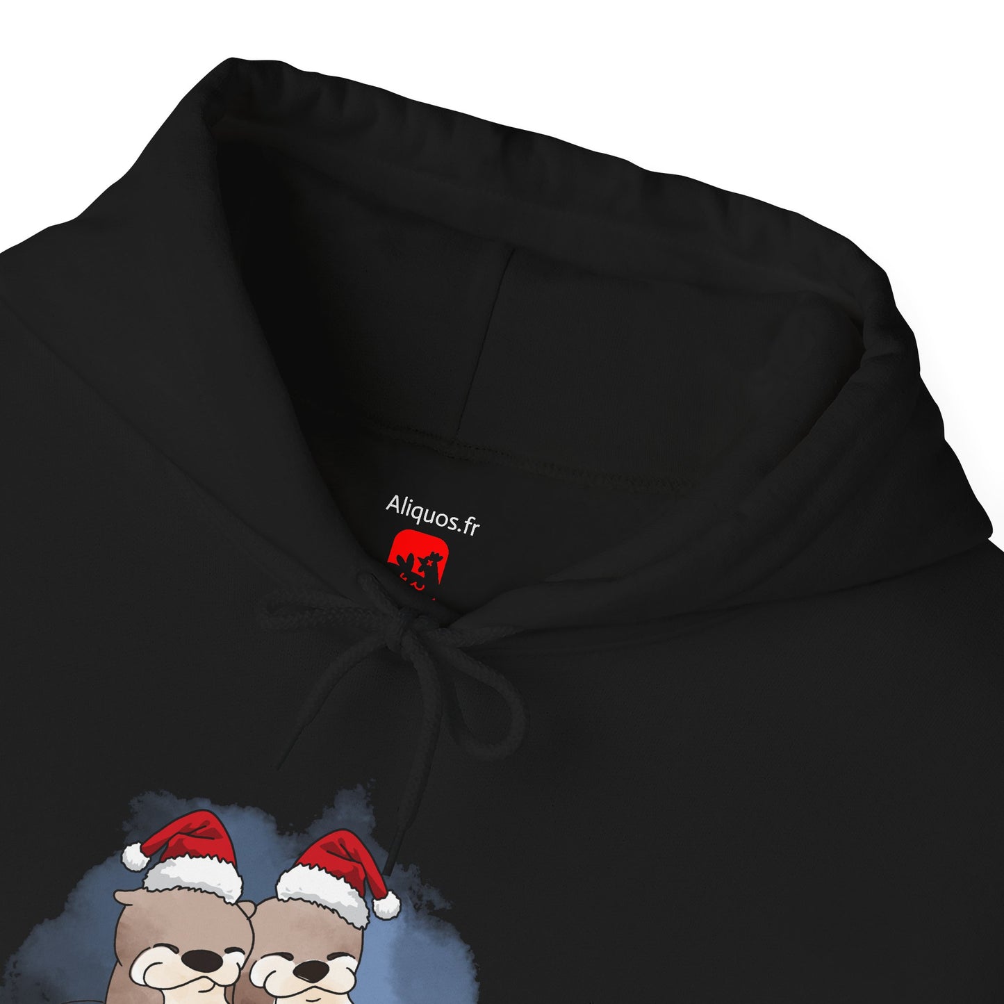 Sweat à capuche unisexe - Loutre de Noël 8 