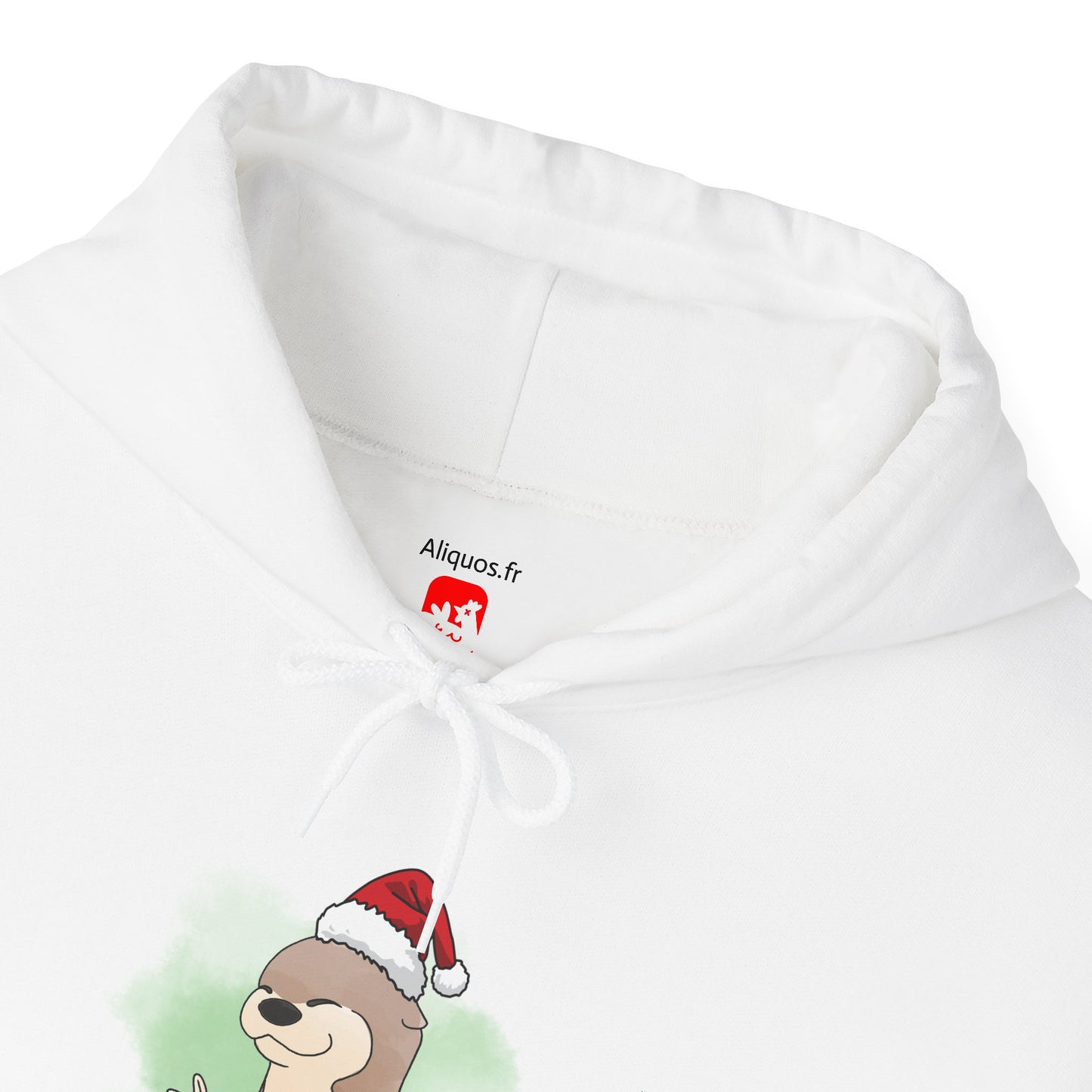 Sweat à capuche unisexe - Loutre de Noël 5 