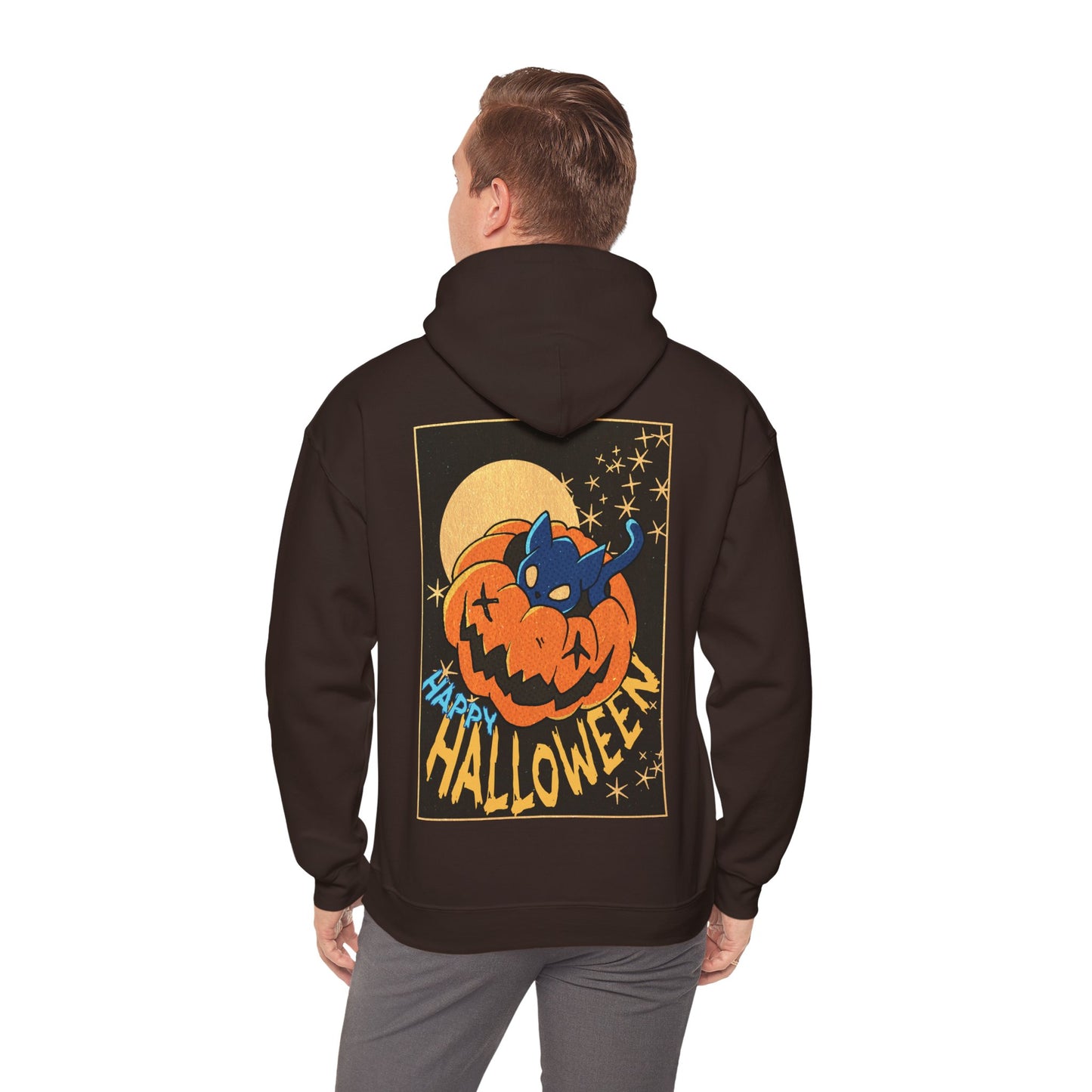 Sweat à capuche unisexe - Motif « Kitty Pumpkin » 