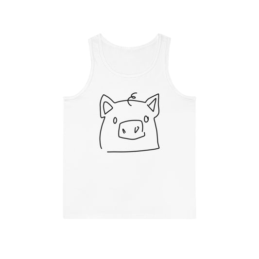 Piggy Face Unisex Softstyle Tank Top - ALIQUOS