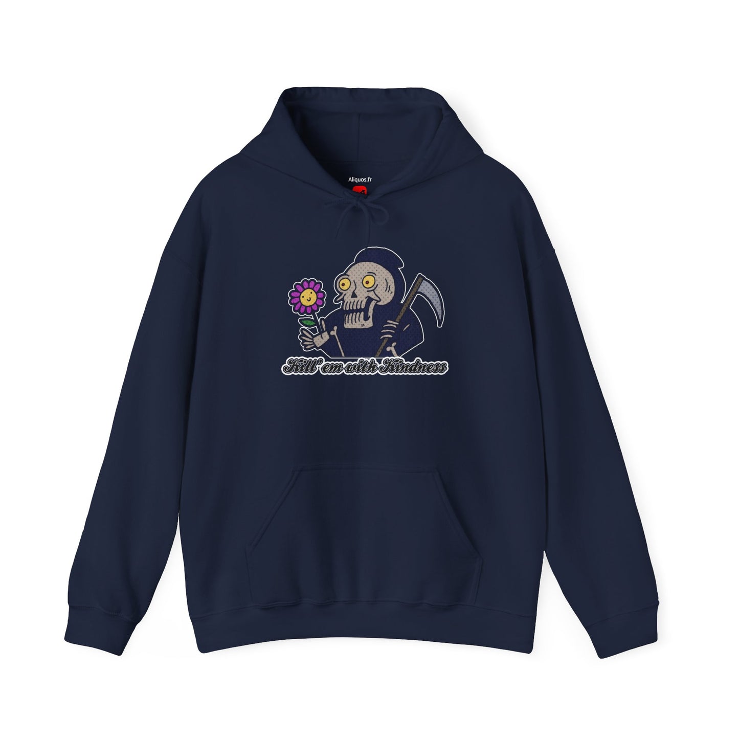 Unisex Hooded Sweatshirt -  Kill 'Em With Kindness Design - ALIQUOS