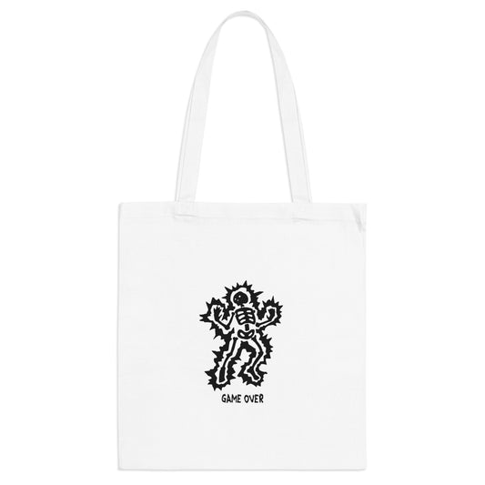 Tote Bag - Halloween Skeleton 'Game Over' Design - ALIQUOS