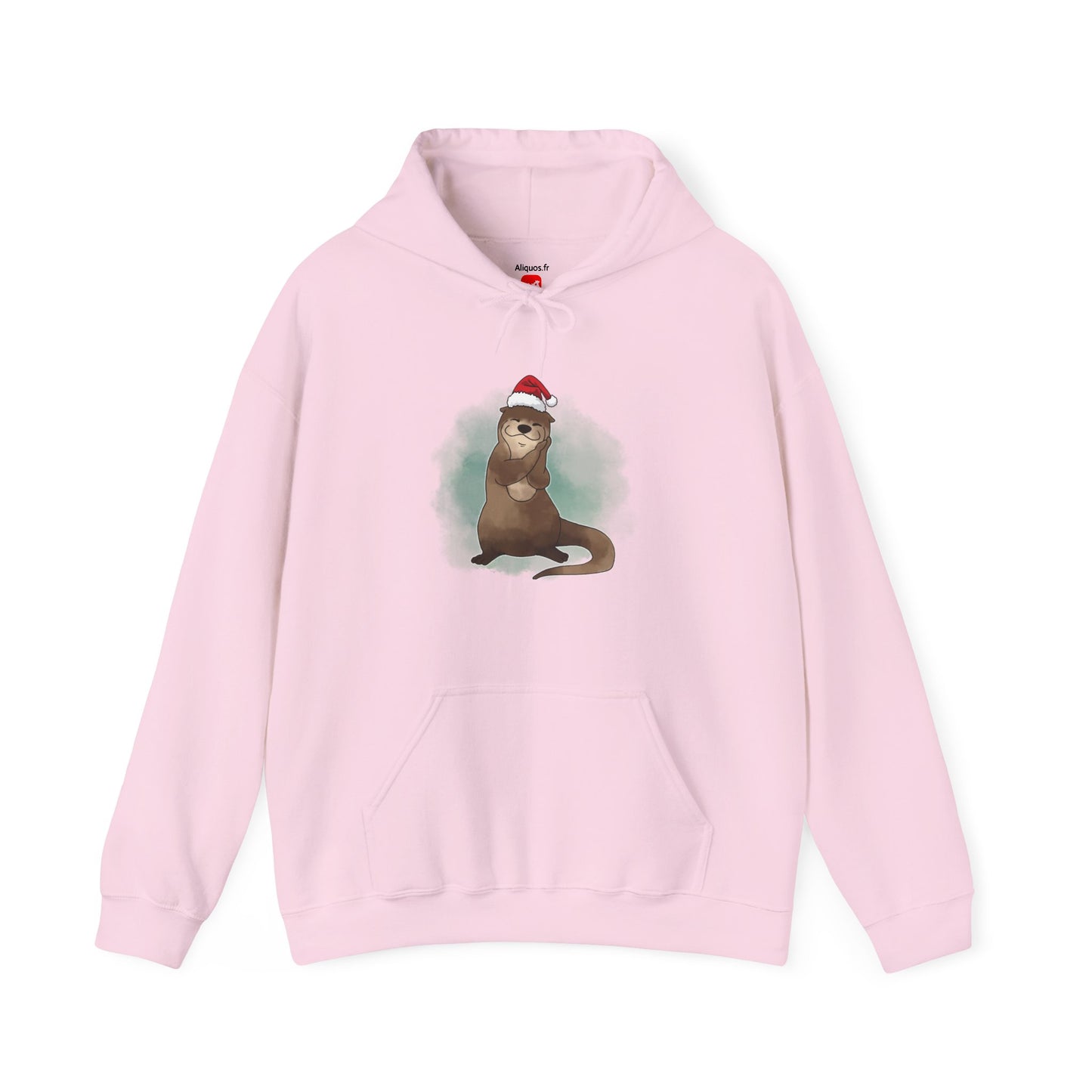 Sweat à capuche unisexe - Loutre de Noël 13 