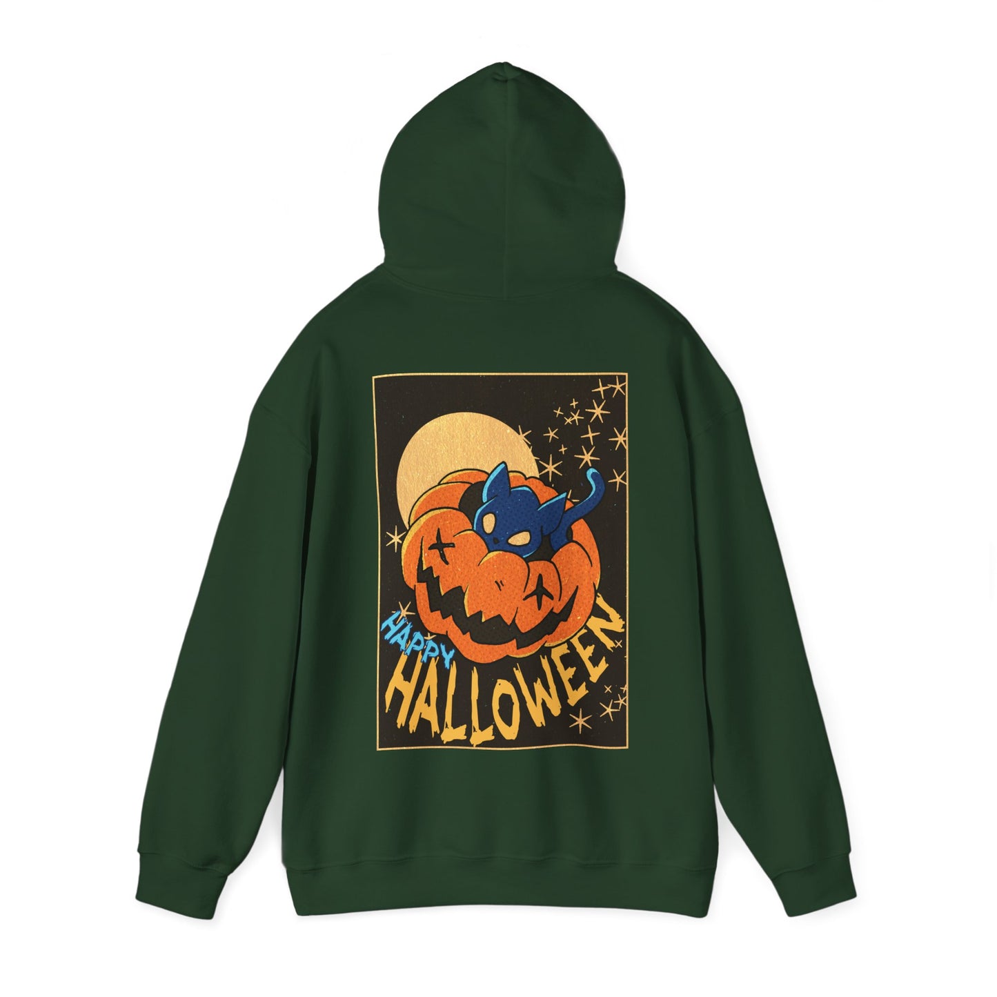 Sweat à capuche unisexe - Motif « Kitty Pumpkin » 