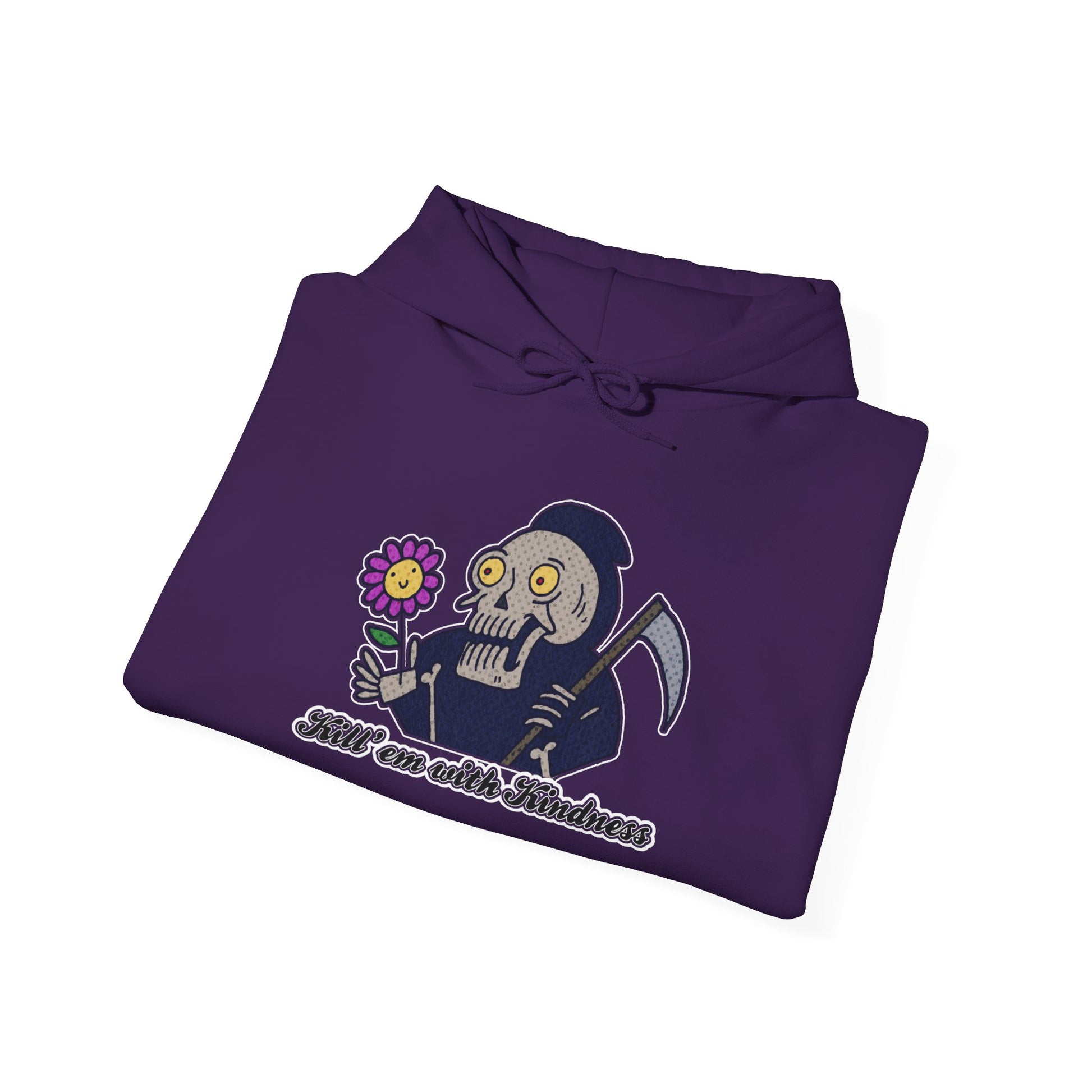 Unisex Hooded Sweatshirt -  Kill 'Em With Kindness Design - ALIQUOS