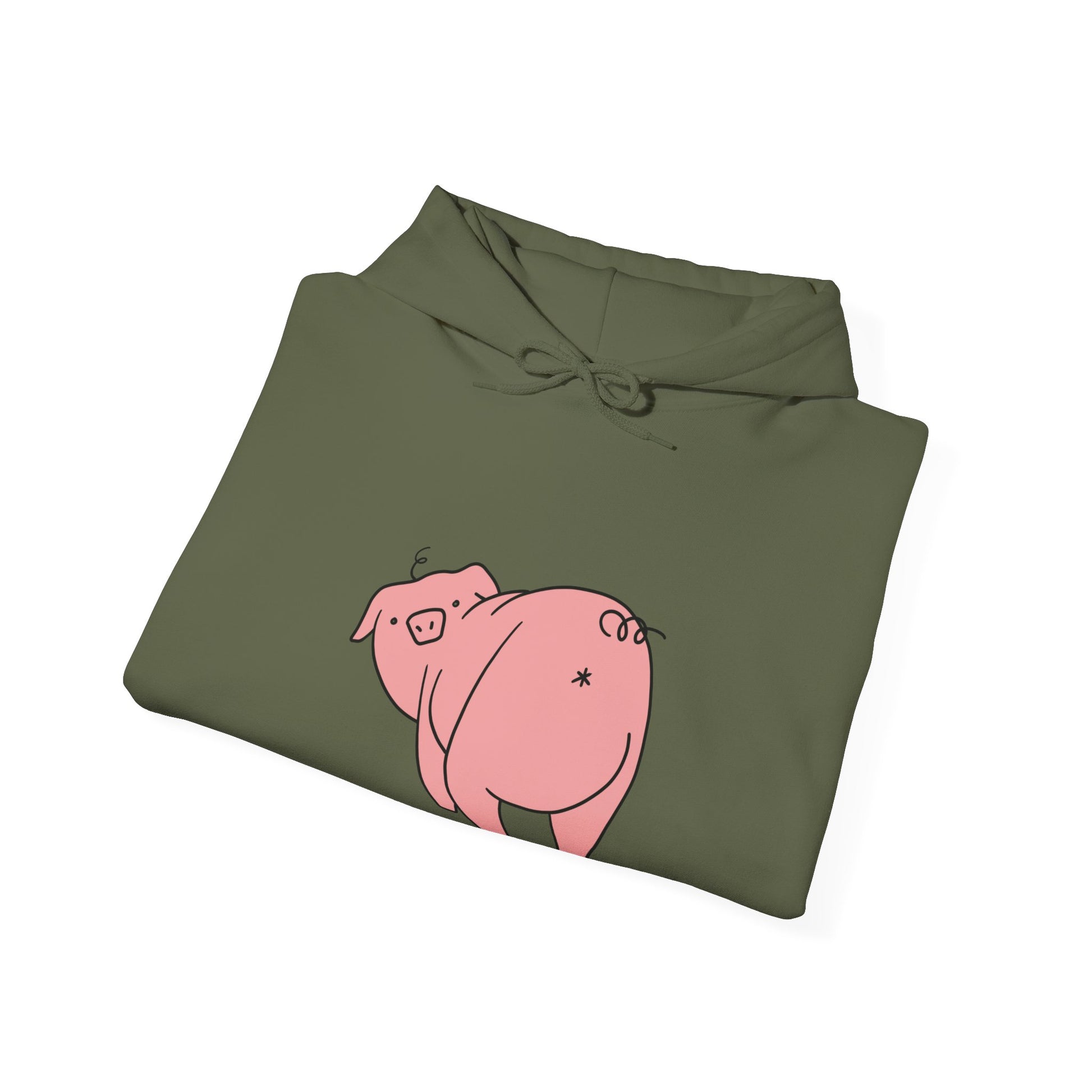 Piggy Rear Unisex Hooded Sweatshirt - ALIQUOS