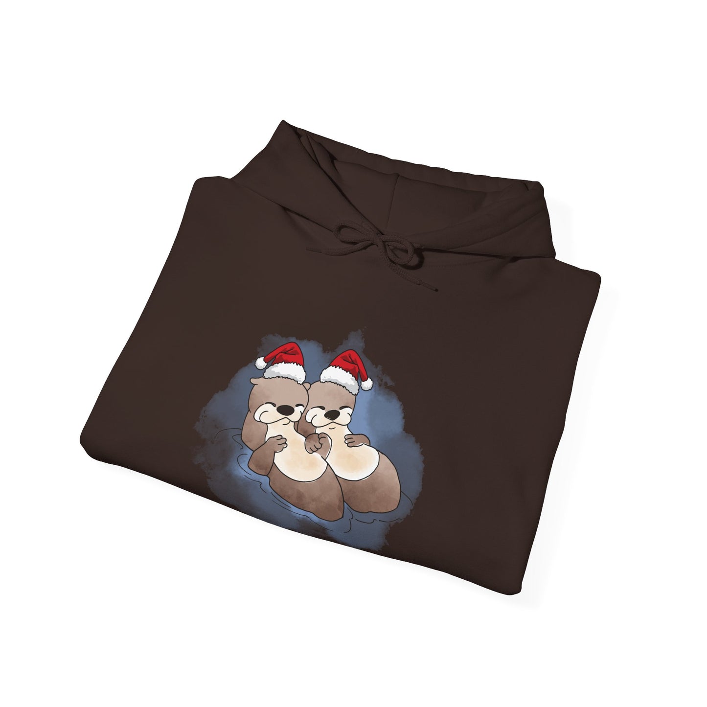 Sweat à capuche unisexe - Loutre de Noël 8 