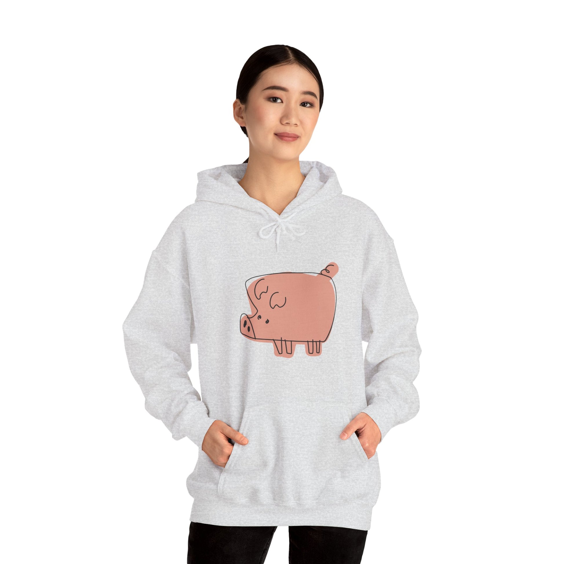 Blocky Piggy Unisex Hooded Sweatshirt - ALIQUOS