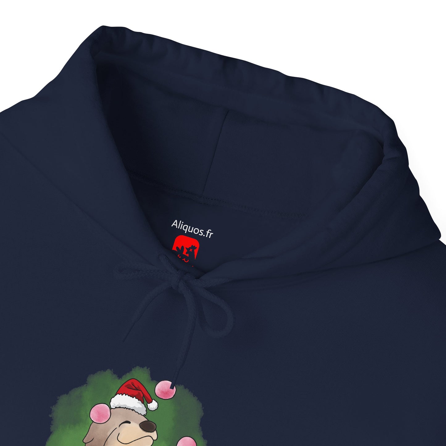 Sweat à capuche unisexe - Loutre de Noël 10 