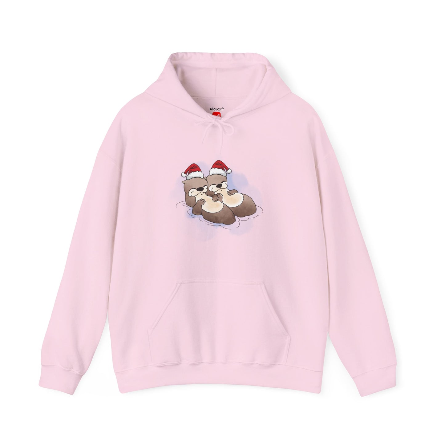Sweat à capuche unisexe - Loutre de Noël 8 