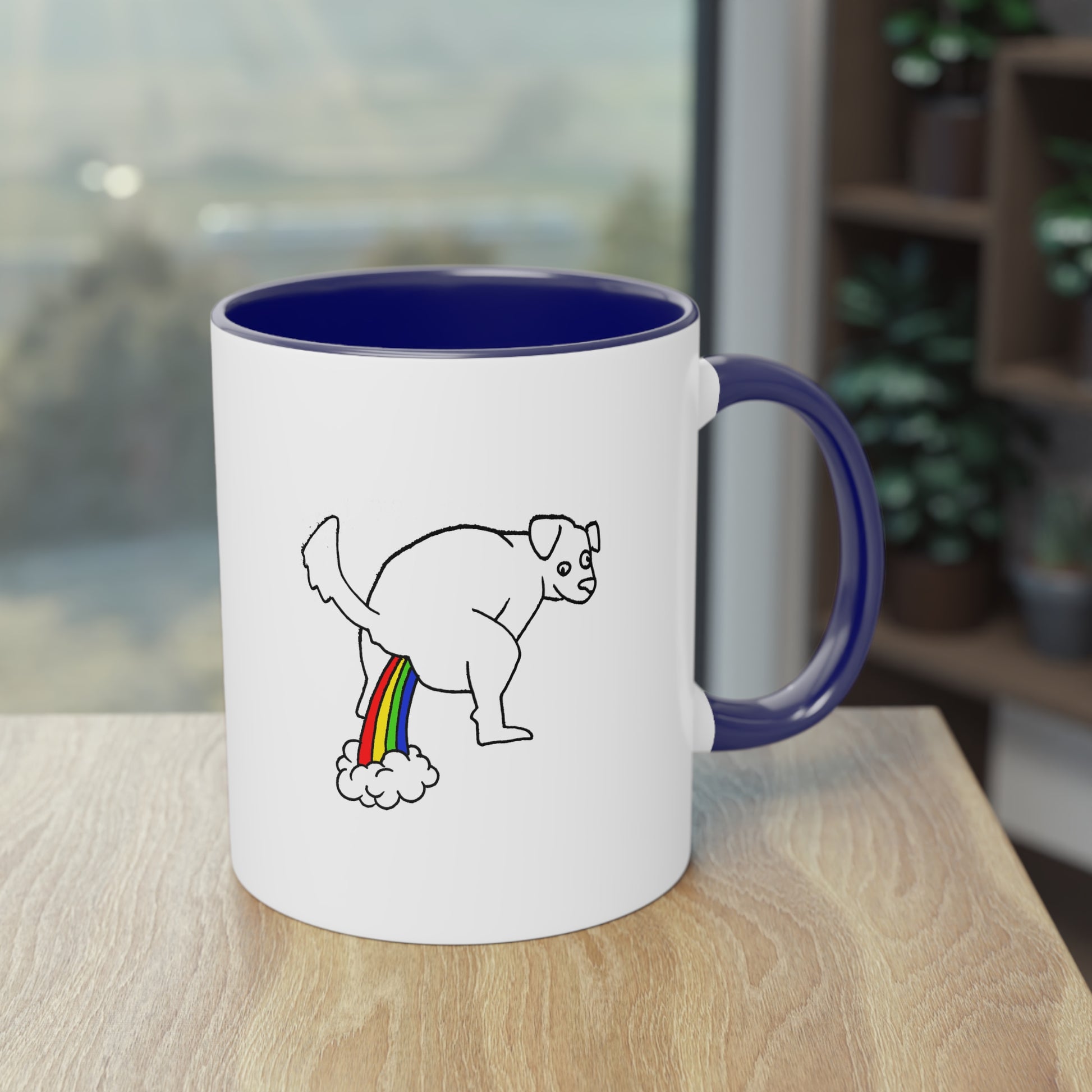Two Tone Mug - Doggy Rainbow Factory - ALIQUOS