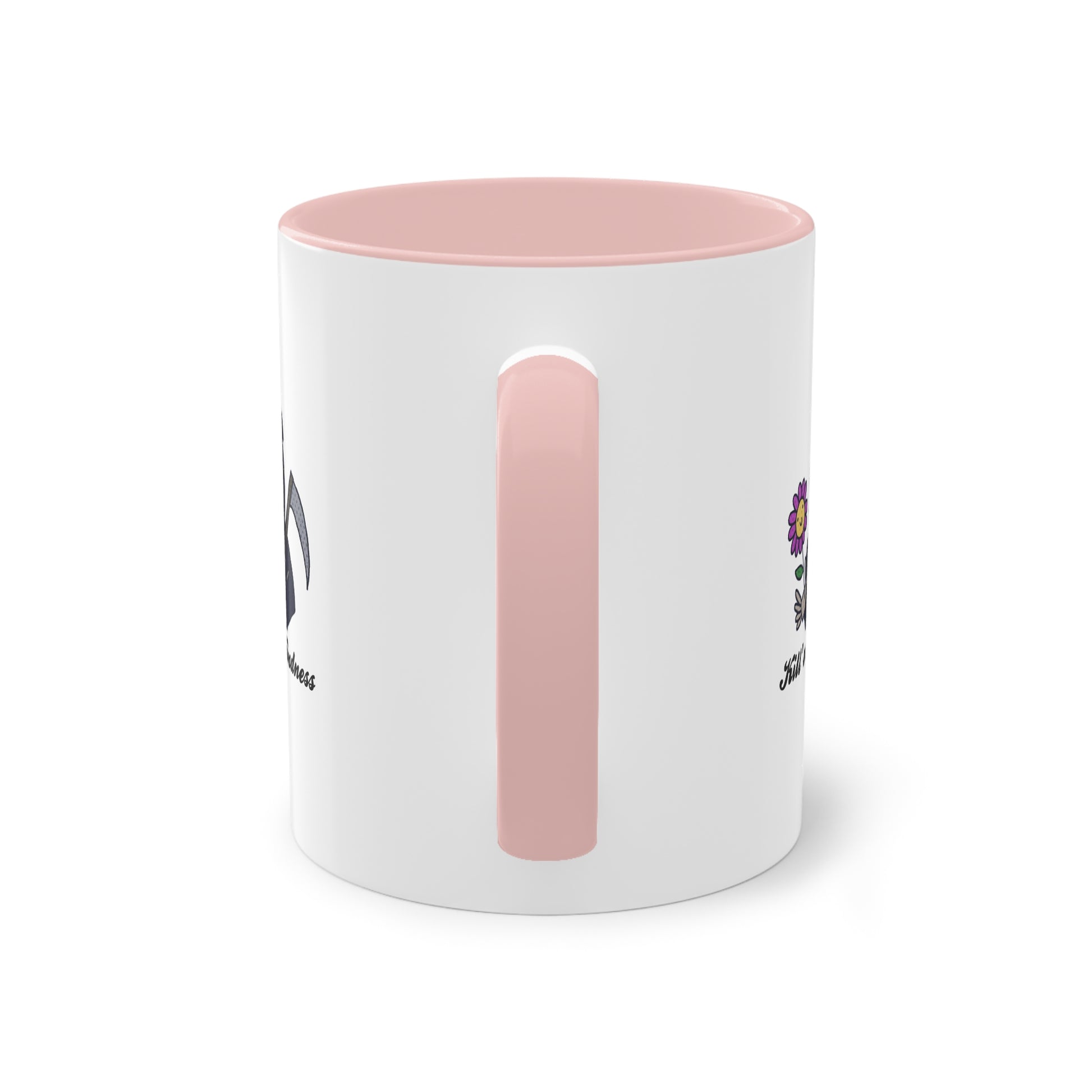 Two Tone Mug - Kill 'Em With Kindness Design - ALIQUOS