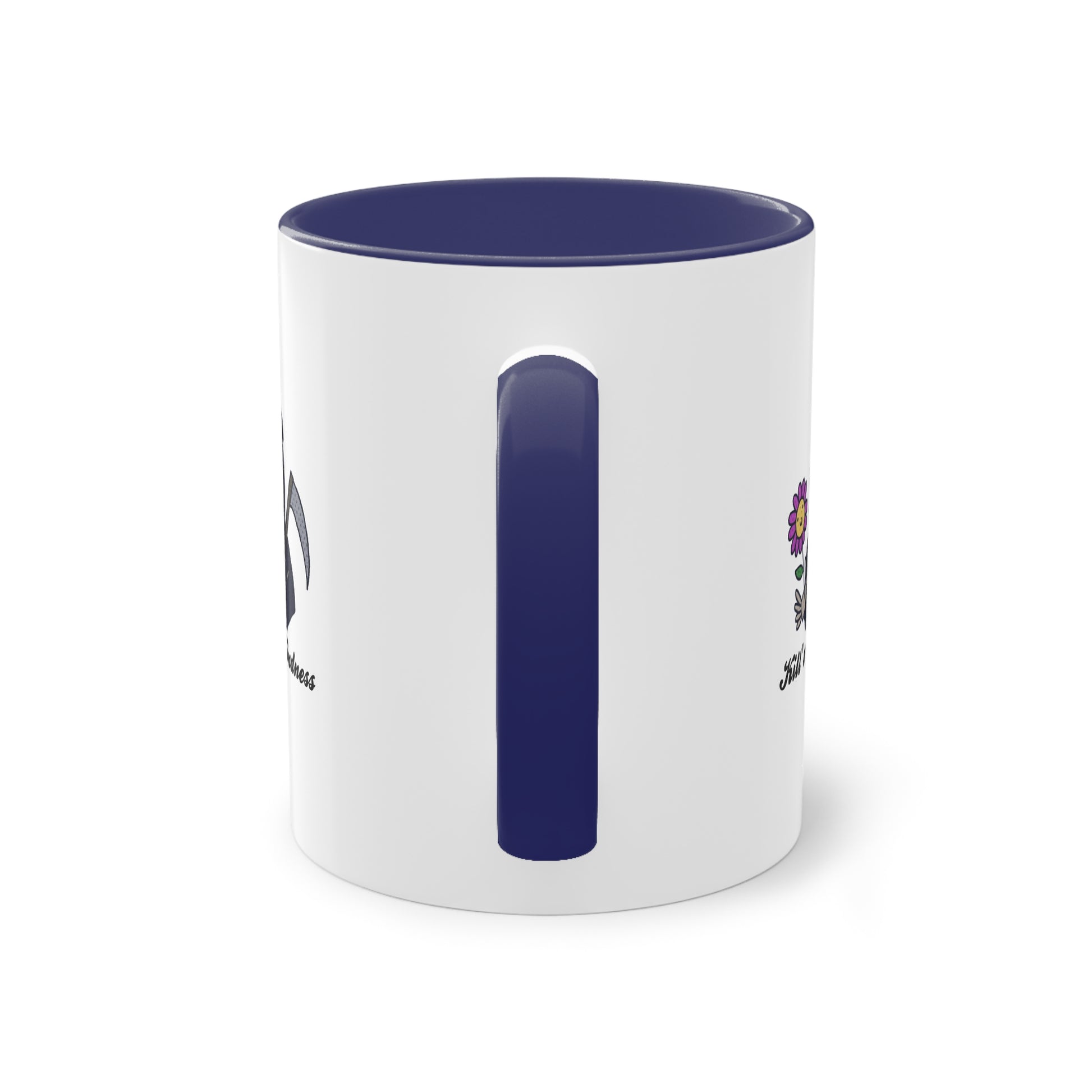 Two Tone Mug - Kill 'Em With Kindness Design - ALIQUOS