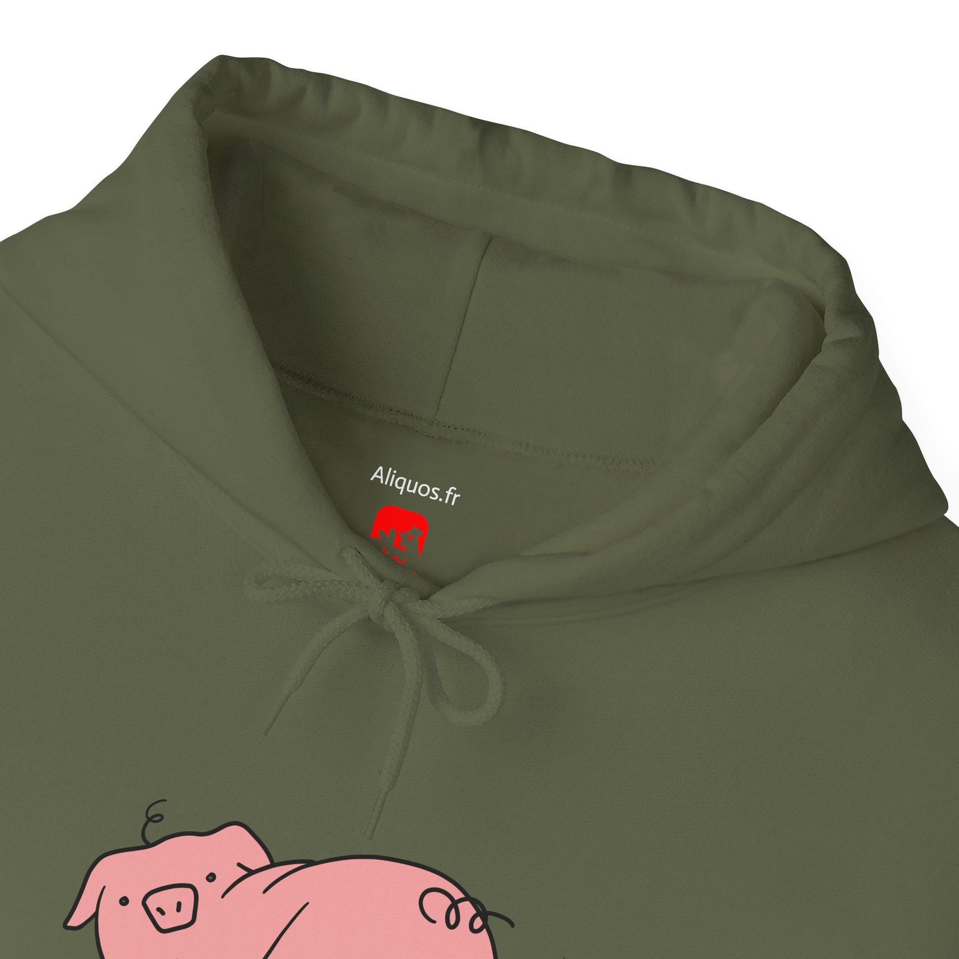 Piggy Rear Unisex Hooded Sweatshirt - ALIQUOS