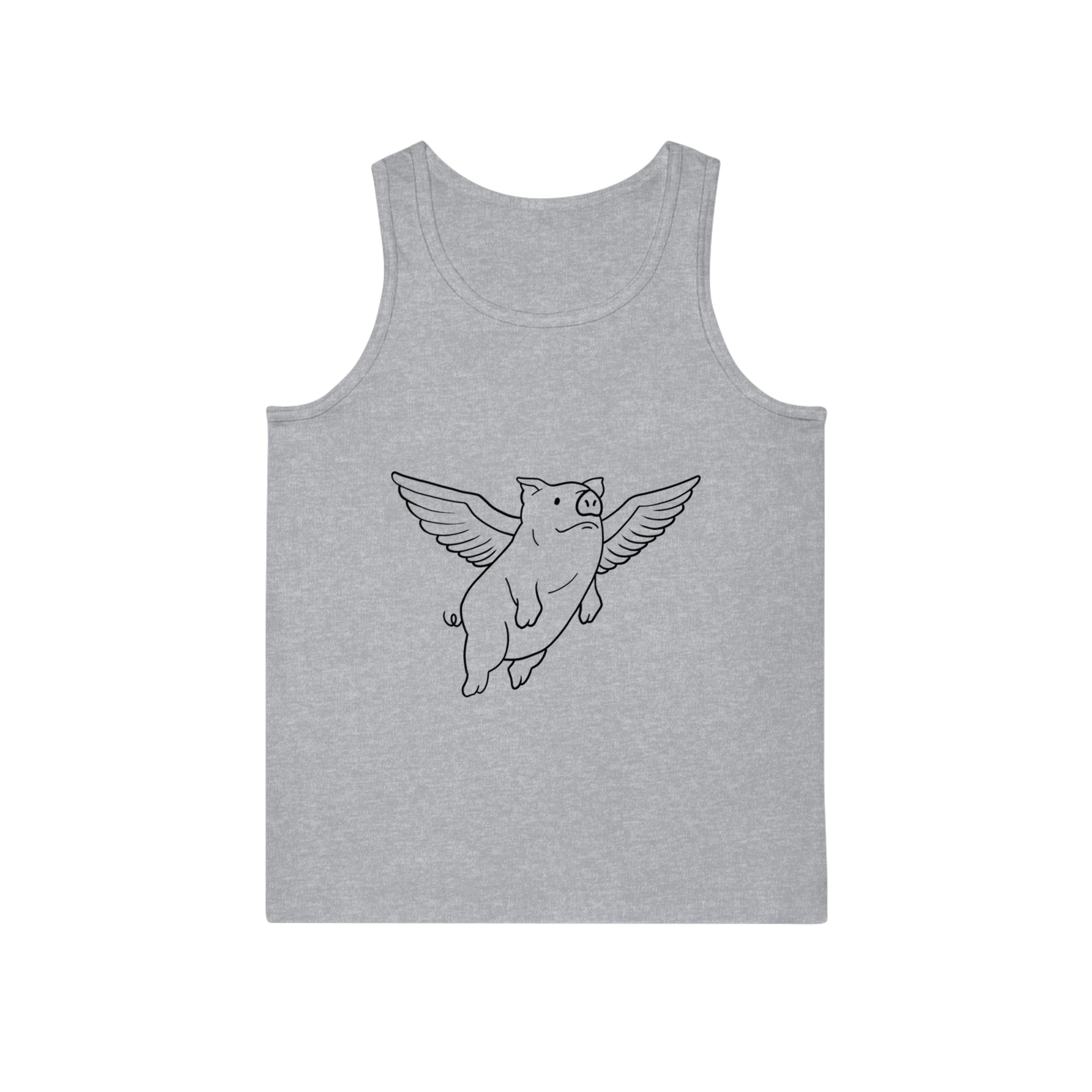 Flying Piggy Unisex Softstyle Tank Top - ALIQUOS