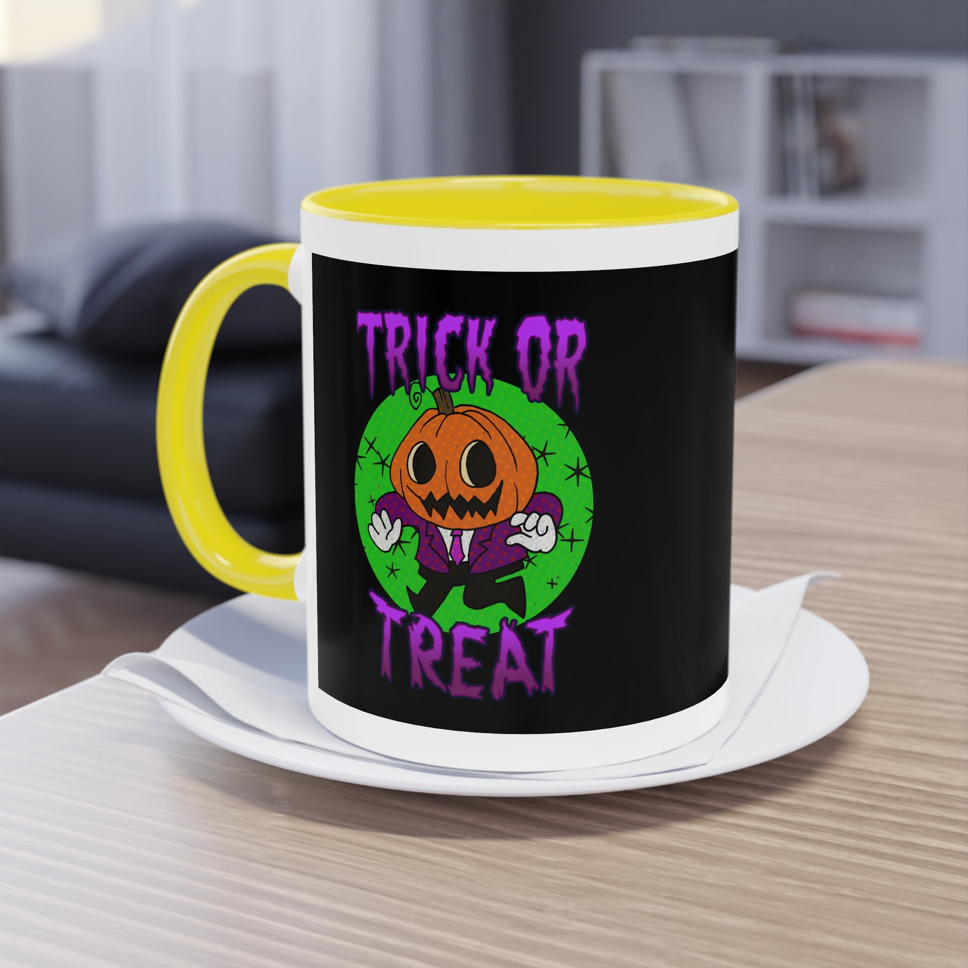 Two Tone Mug - Halloween Jack O' Lantern - ALIQUOS