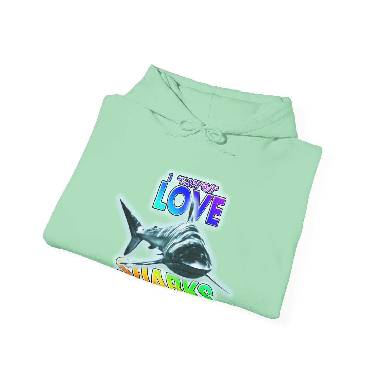 Sweat à capuche unisexe - J'adore les requins - Aliquos 