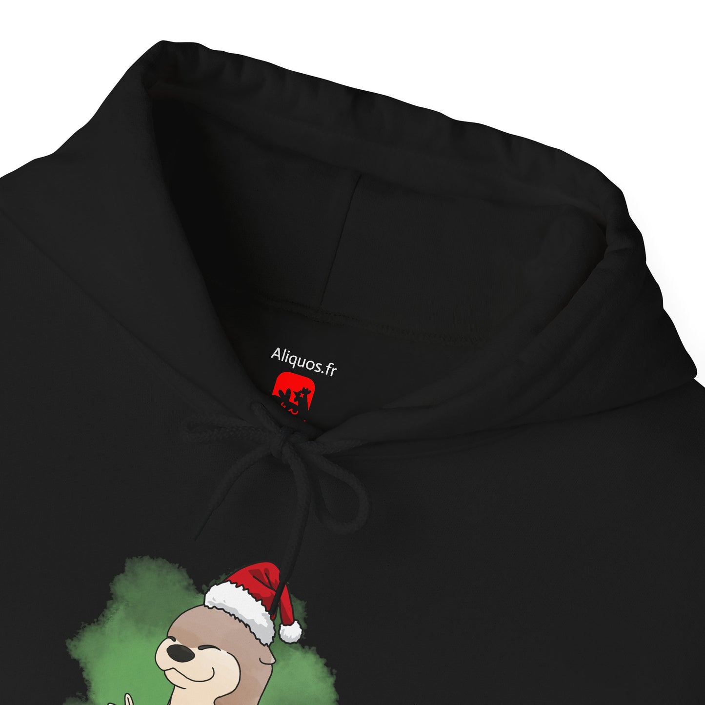 Sweat à capuche unisexe - Loutre de Noël 5 