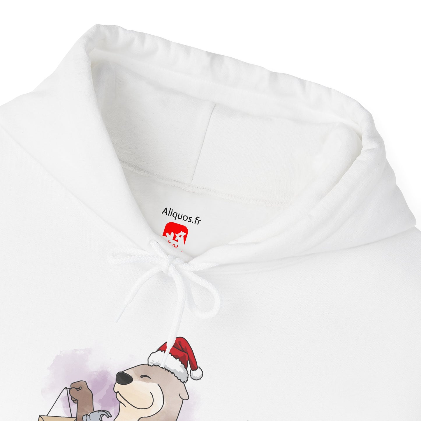 Sweat à capuche unisexe - Loutre de Noël 14 