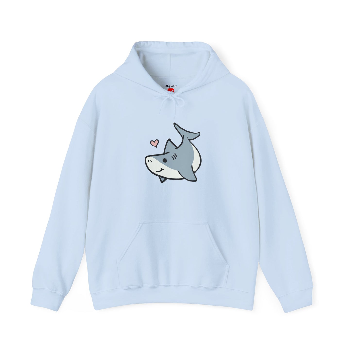 Sweat à capuche unisexe - Love Shark - Aliquos 