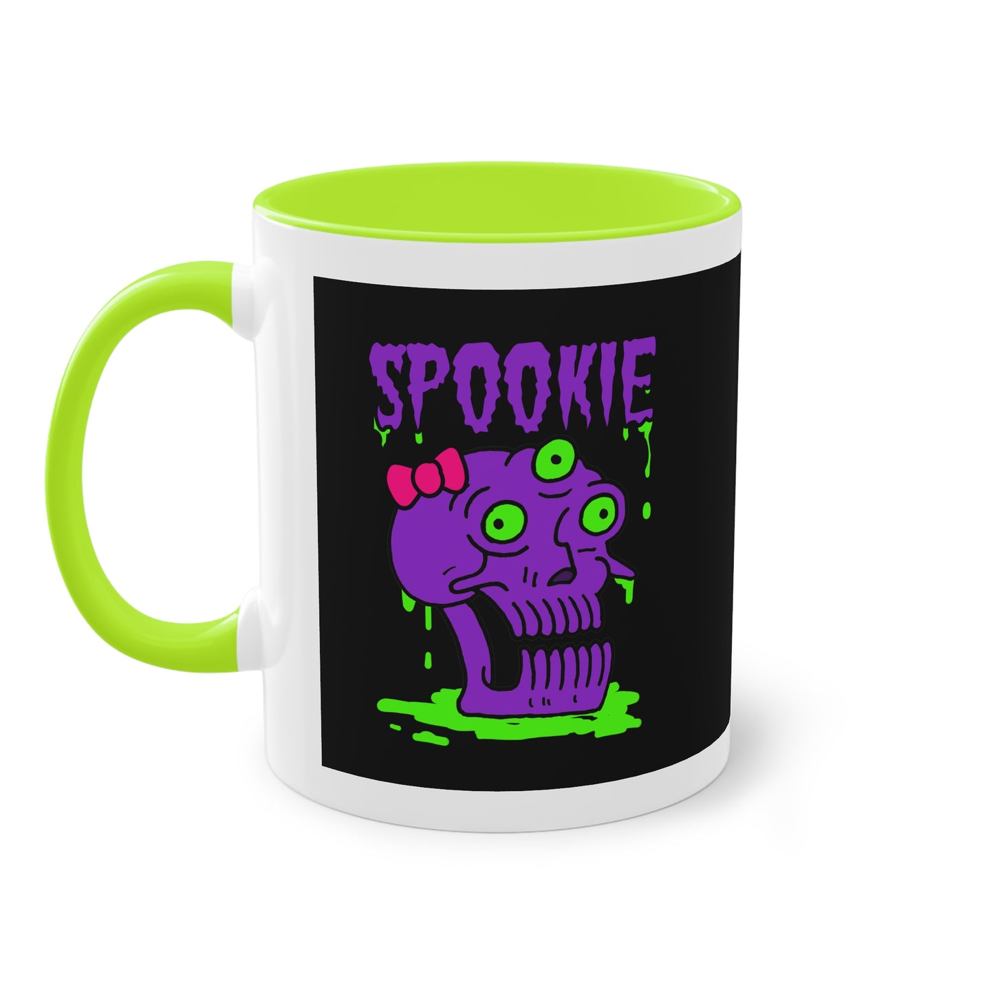 Two Tone Mug - Three-Eyed Skull 'Spookie' Design - ALIQUOS