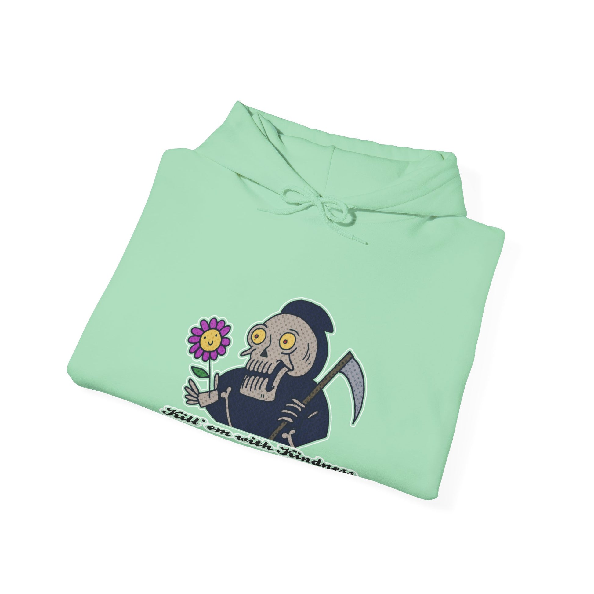 Unisex Hooded Sweatshirt -  Kill 'Em With Kindness Design - ALIQUOS