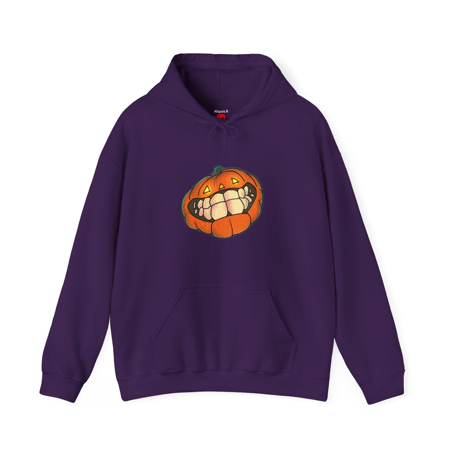 Sweat à capuche unisexe - Motif « citrouille souriante » 
