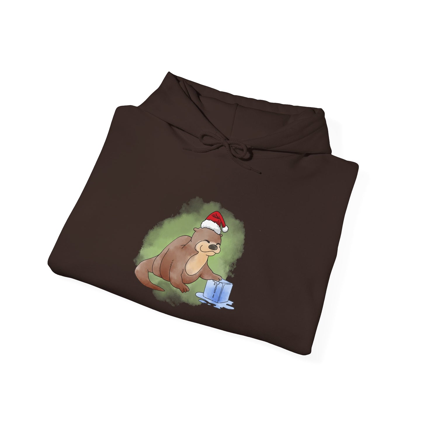 Sweat à capuche unisexe - Loutre de Noël 9 
