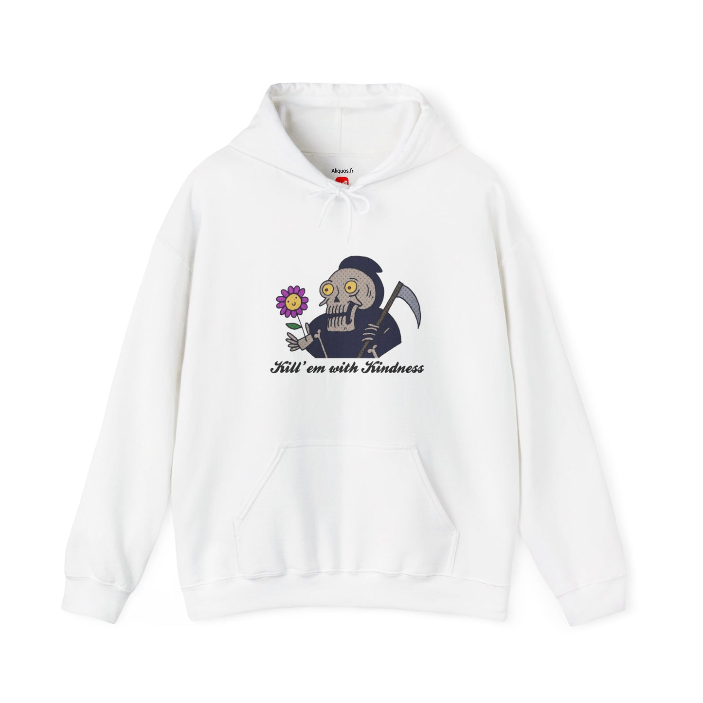Unisex Hooded Sweatshirt -  Kill 'Em With Kindness Design - ALIQUOS