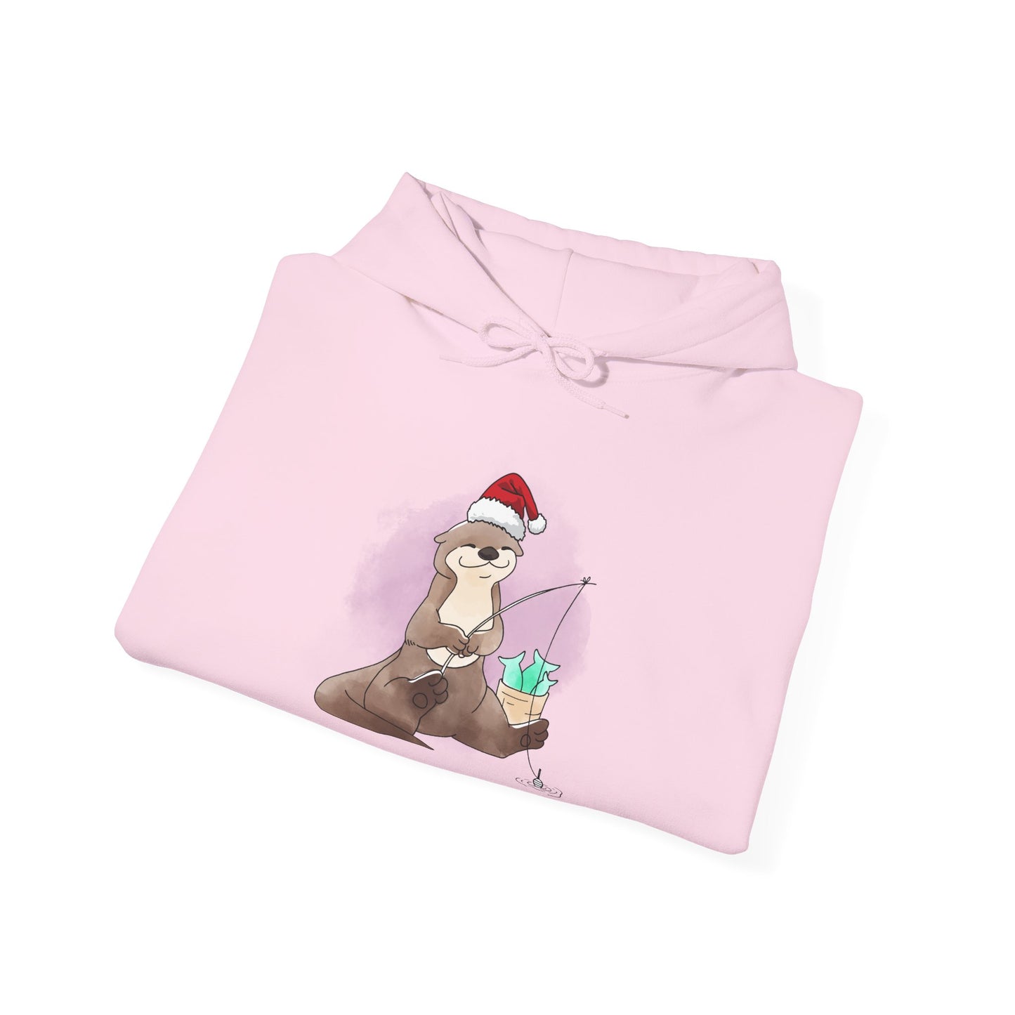 Sweat à capuche unisexe - Loutre de Noël 6 