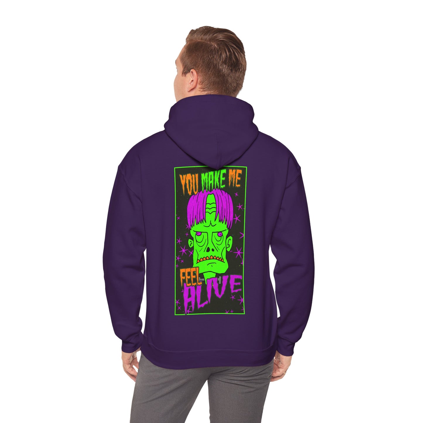 Unisex Hooded Sweatshirt - Frankenstein Monster Design - ALIQUOS