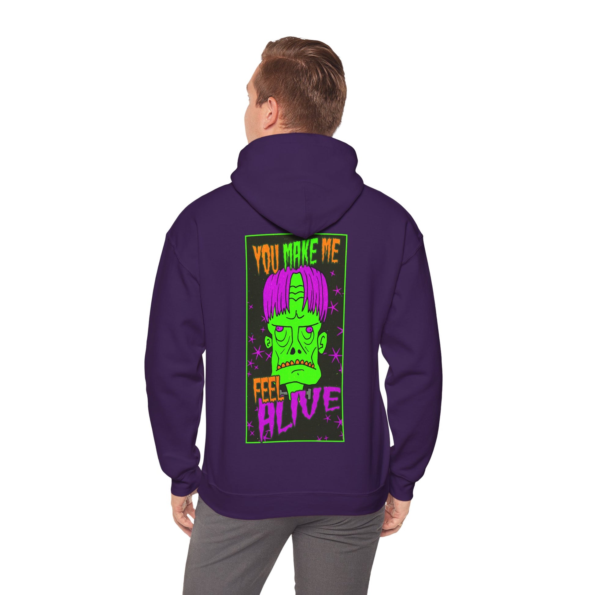 Unisex Hooded Sweatshirt - Frankenstein Monster Design - ALIQUOS