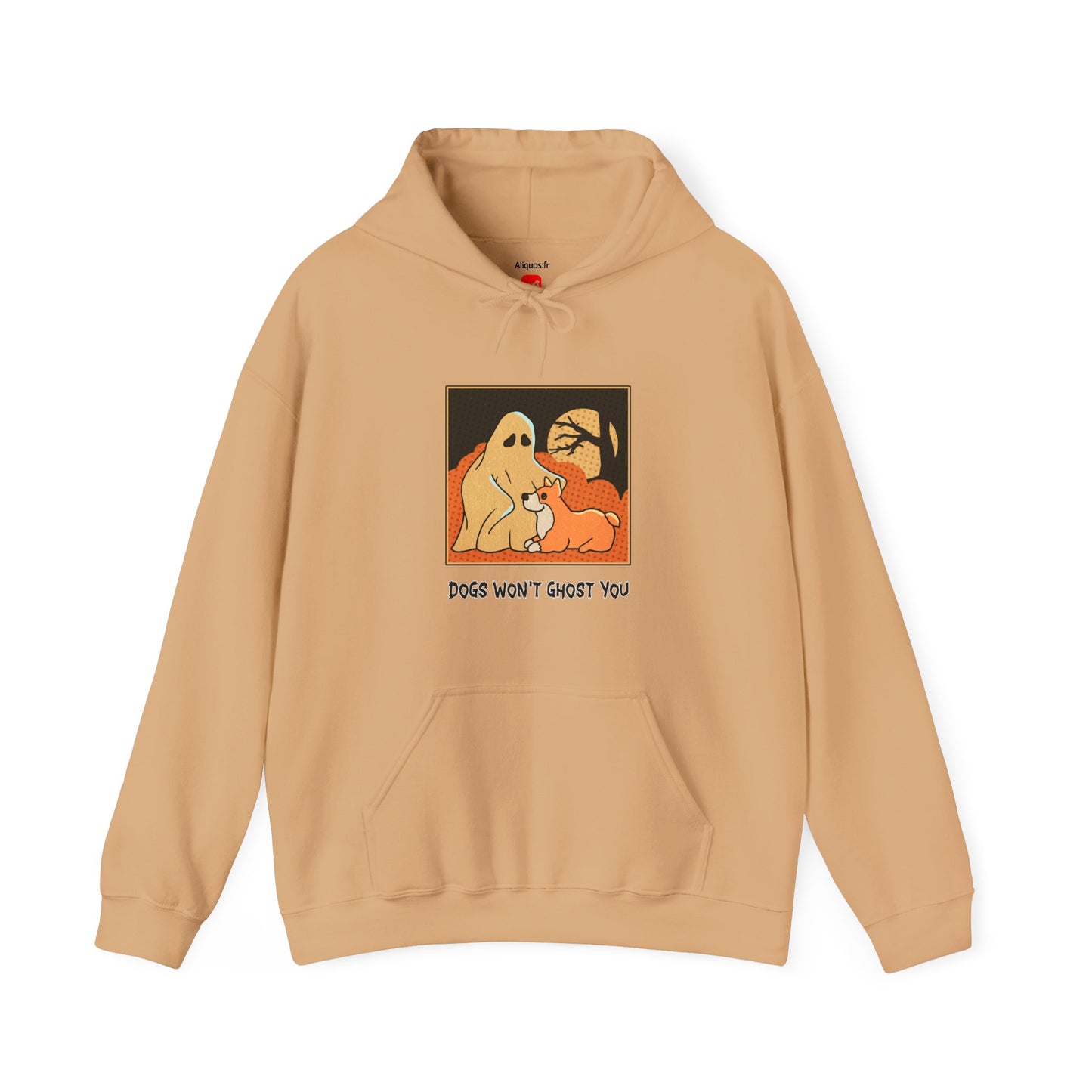 Unisex Hooded Sweatshirt -  'Dogs Won't Ghost You' - ALIQUOS