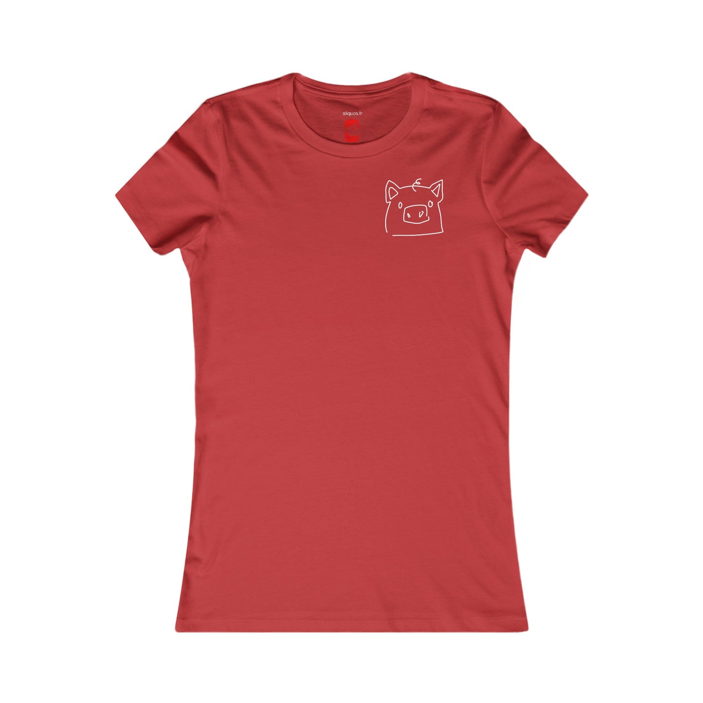 Piggy Face Women's fitted Tee - ALIQUOS
