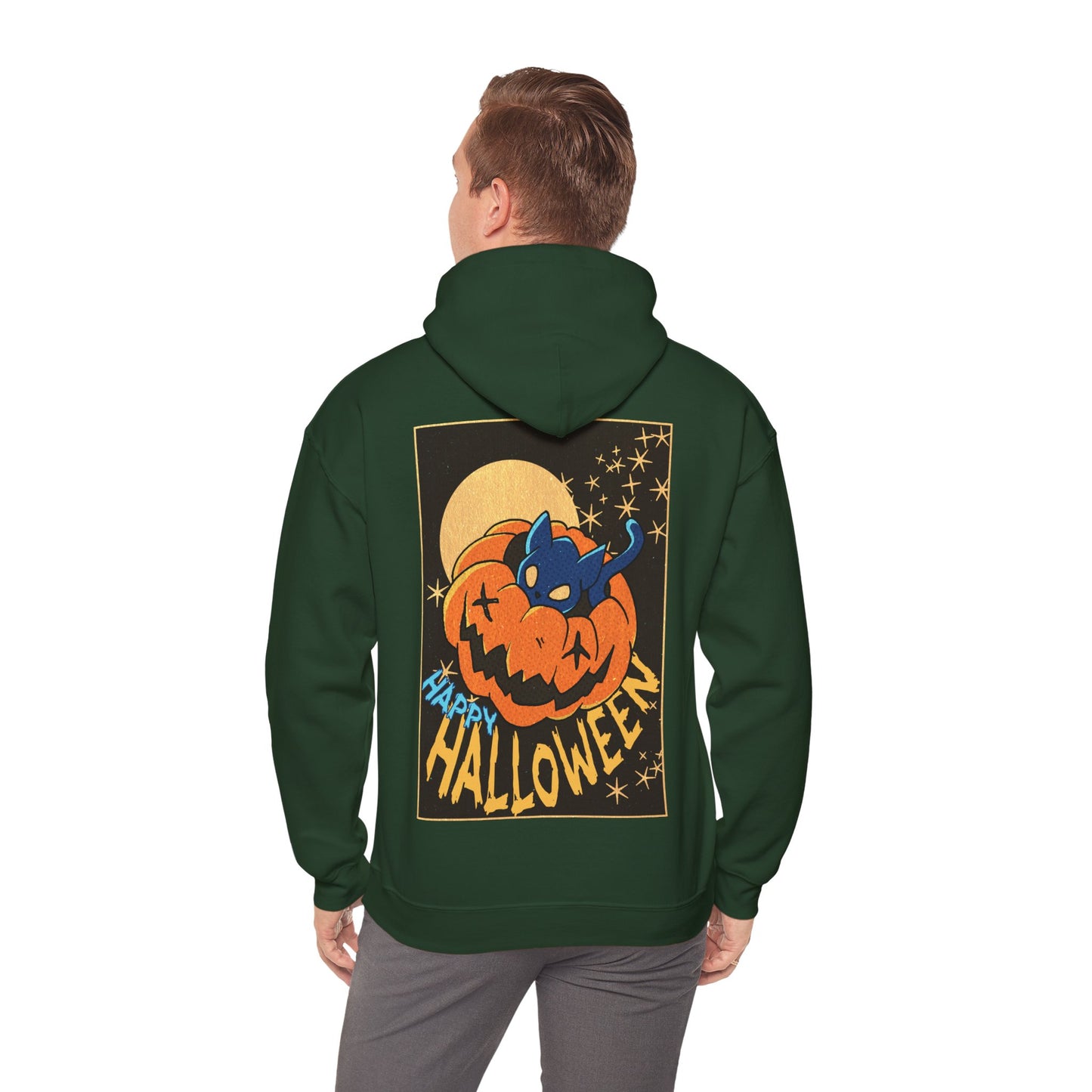 Sweat à capuche unisexe - Motif « Kitty Pumpkin » 