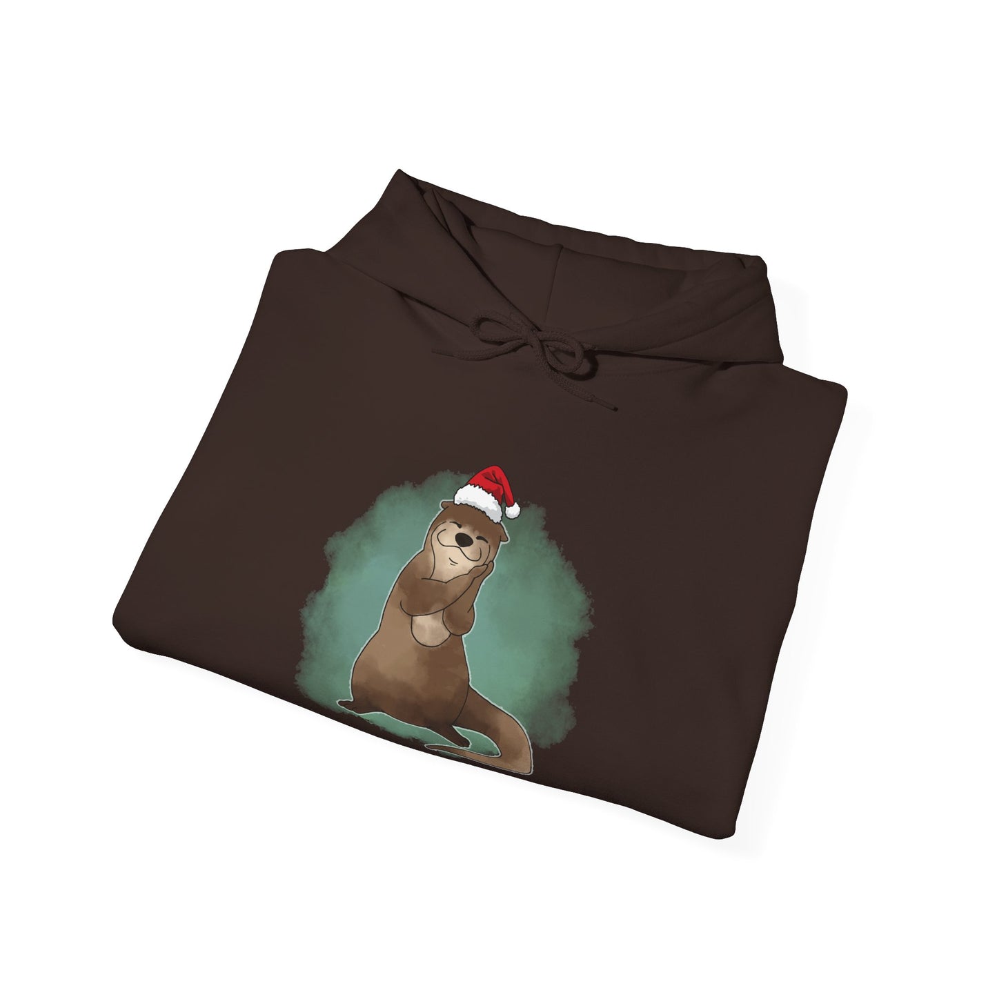 Sweat à capuche unisexe - Loutre de Noël 13 