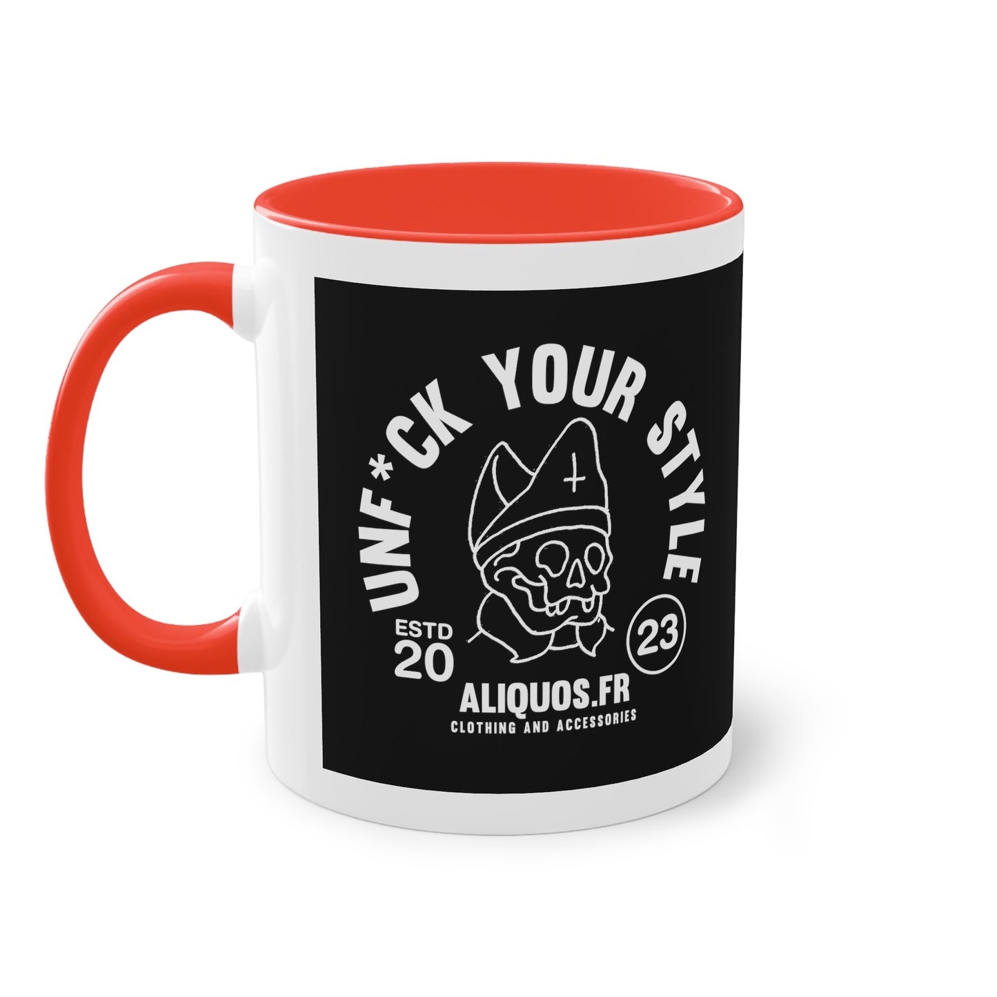 Evil Bishop Two-Tone Coffee Mug, 11oz - ALIQUOS