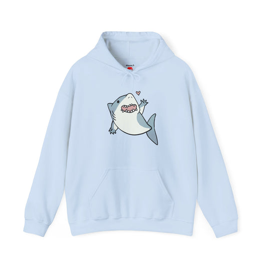Unisex Hooded Sweatshirt - Cute Shark Wave - Aliquos