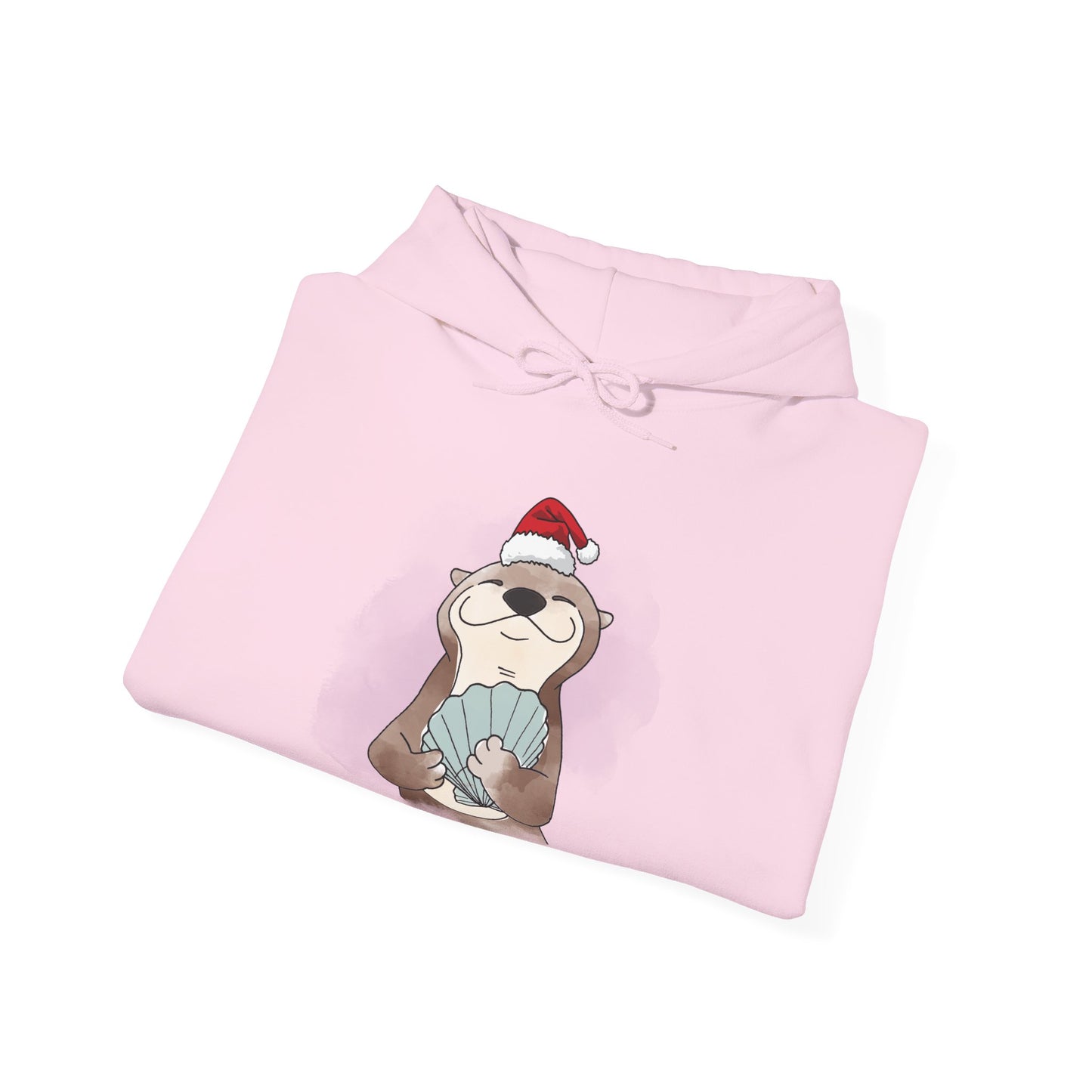 Sweat à capuche unisexe - Loutre de Noël 3 