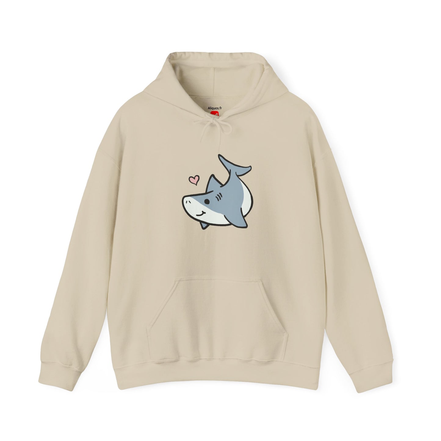 Sweat à capuche unisexe - Love Shark - Aliquos 