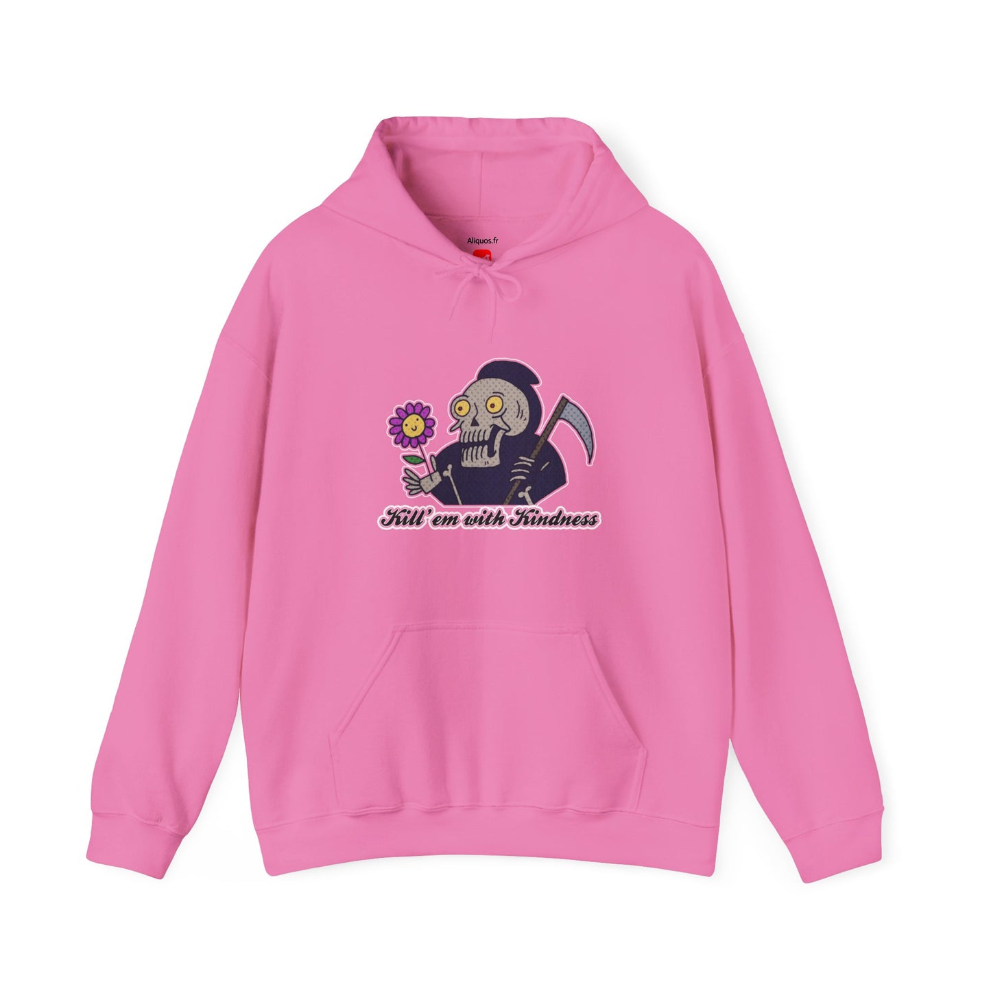 Unisex Hooded Sweatshirt -  Kill 'Em With Kindness Design - ALIQUOS