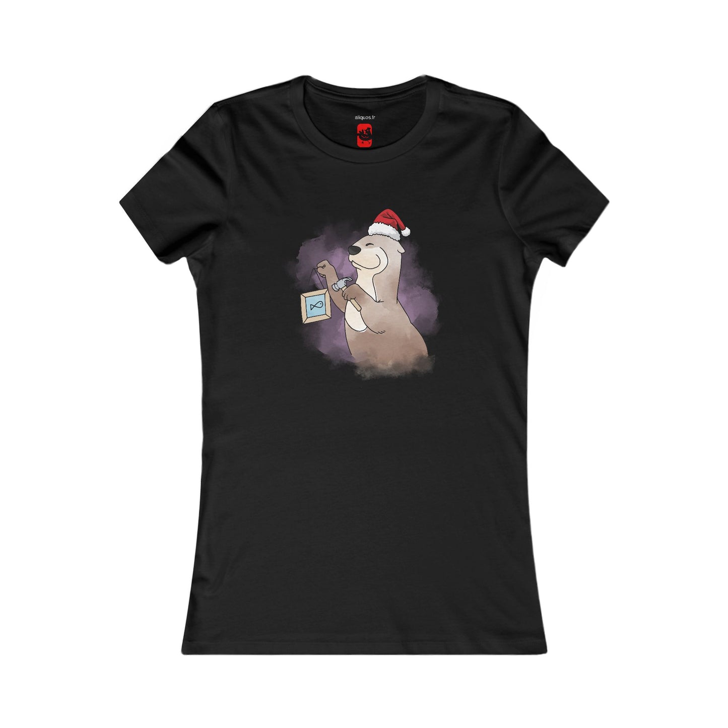 Damen Fitted T-Shirt - Weihnachtsotter 14 