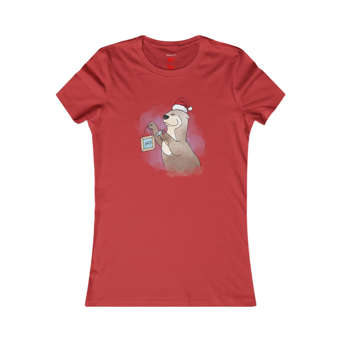 Damen Fitted T-Shirt - Weihnachtsotter 14 