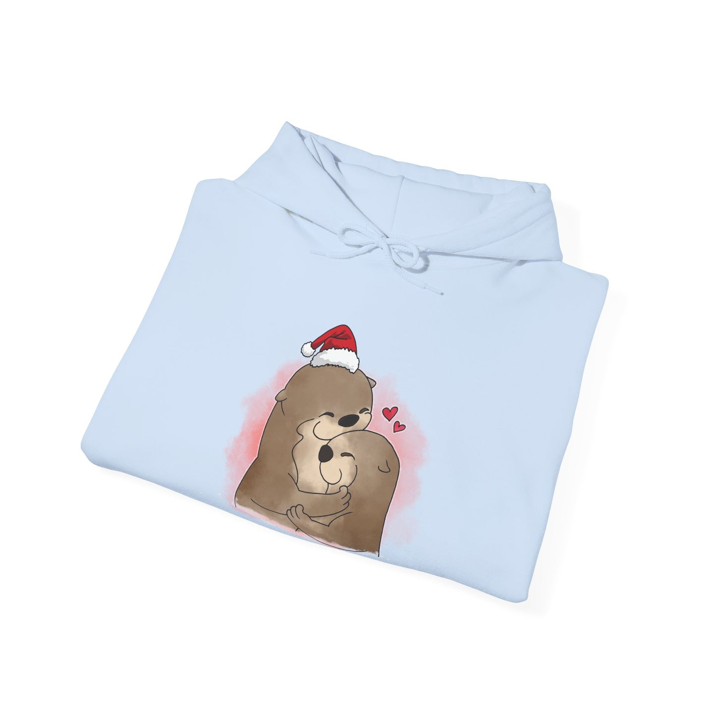 Sweat à capuche unisexe - Loutre de Noël 11 
