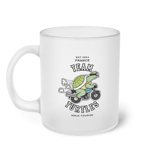 Team Turtles Frosted Glass Mug - ALIQUOS