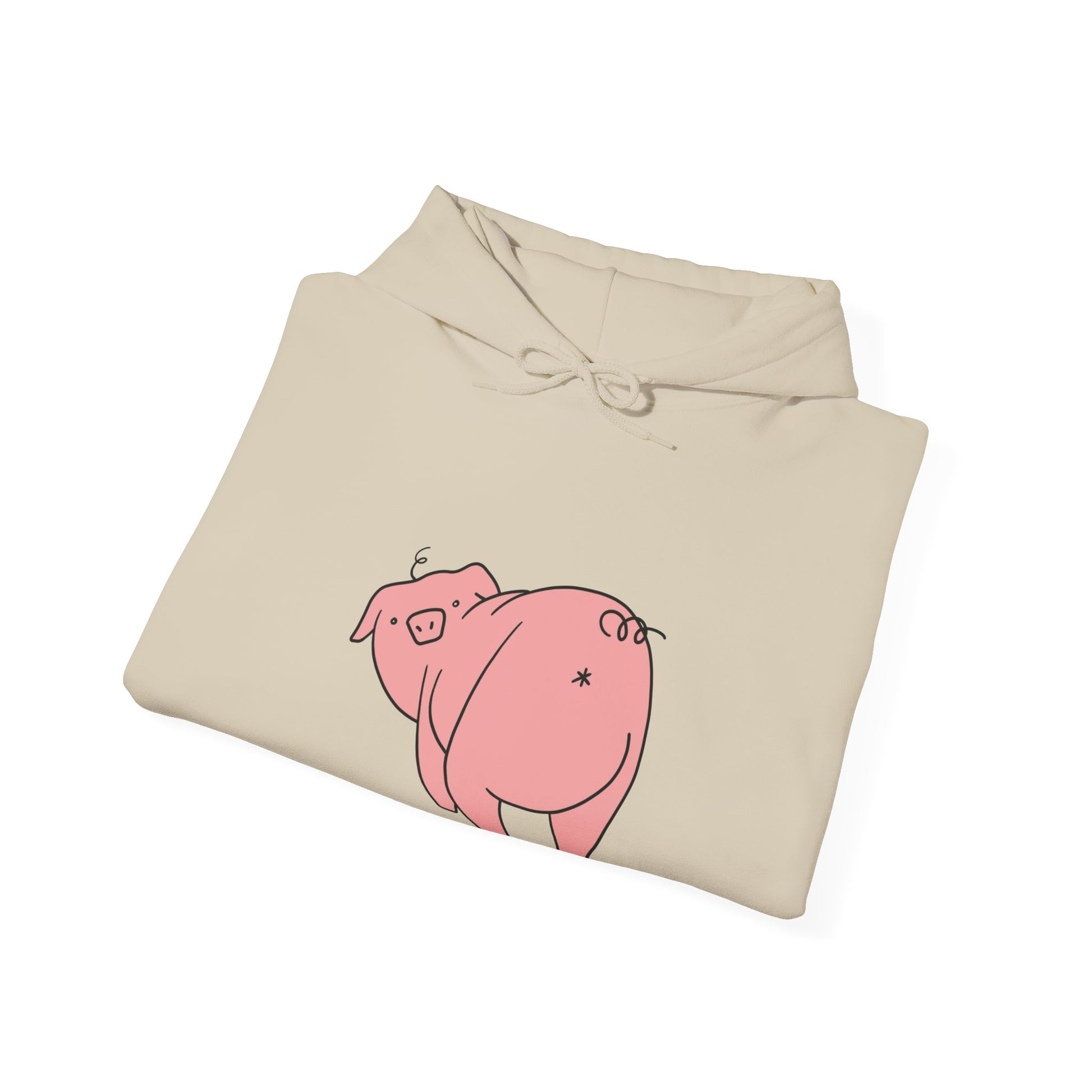 Piggy Rear Unisex Hooded Sweatshirt - ALIQUOS